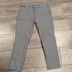 GAP Slim City Dress Pants, Black/White pattern, Size 2R. Like new.